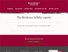 Tablet Screenshot of gourmet-touring.com